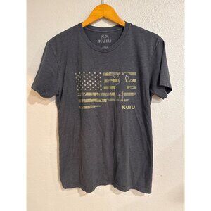 Kuiu Men's Med Graphic T-Shirt With Mountain Ram & American Flag Print